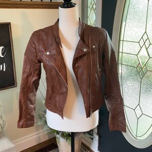 Brown Faux leather jacket